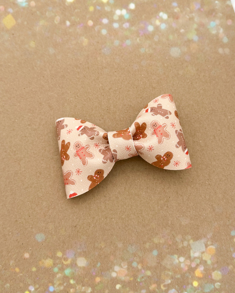 Gingerbread // Leather Bow Tie