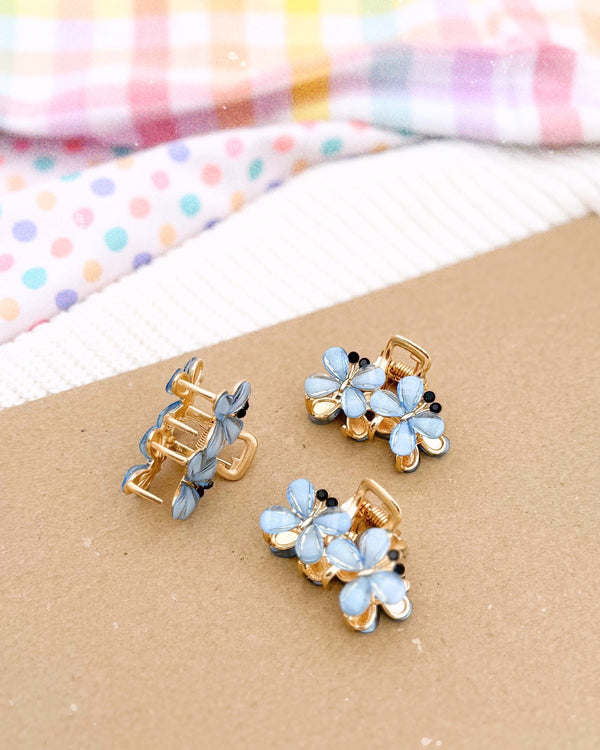 Double Blue Butterflies  // Medium Claw Clip