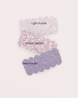 Purple Glitter // Snap Clips