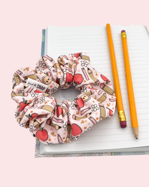 Apples & Pencils  // Scrunchies