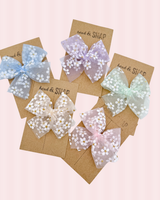 Daisies // TWO SIZES Tulle Bows