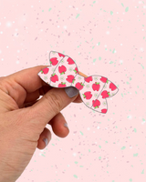 Pre- Order // Apples on Pink // Pattern Bow