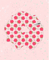 Pre Order // Apples on Pink // Scrunchies