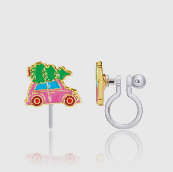 Car & Tree // Press Earrings