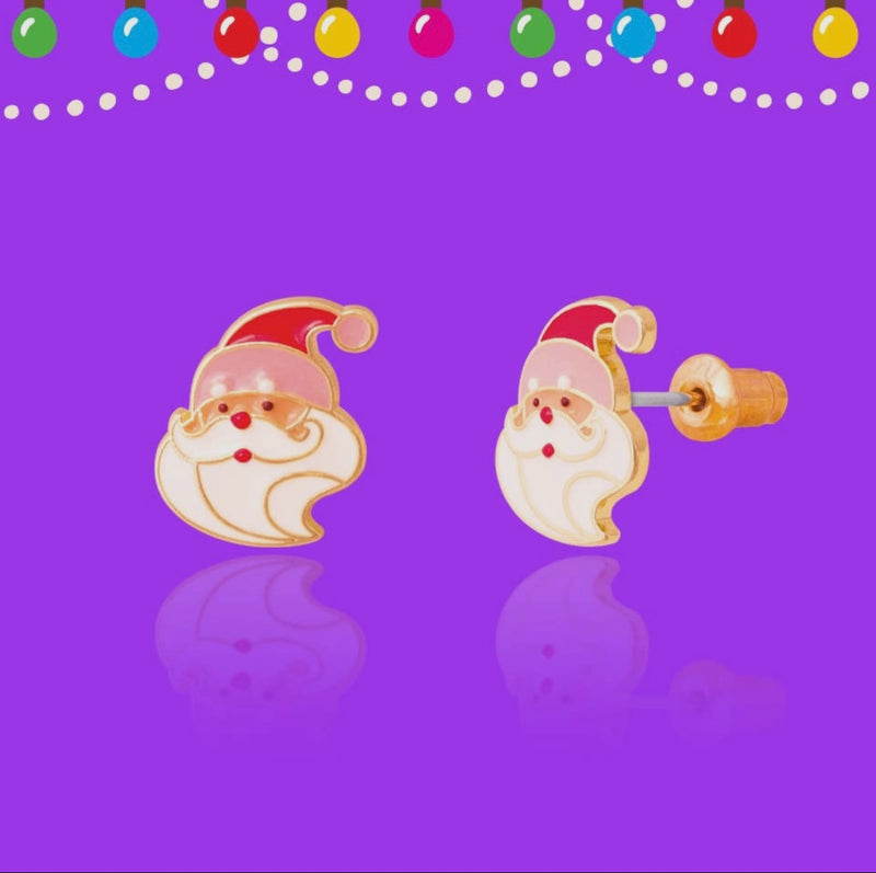 Santa // CLIP ON & Press Earrings