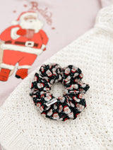 Santa Head on Black // Scrunchies