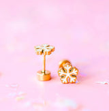 Mini Snowflake  // CLIP ON & SCREW BACK Earrings