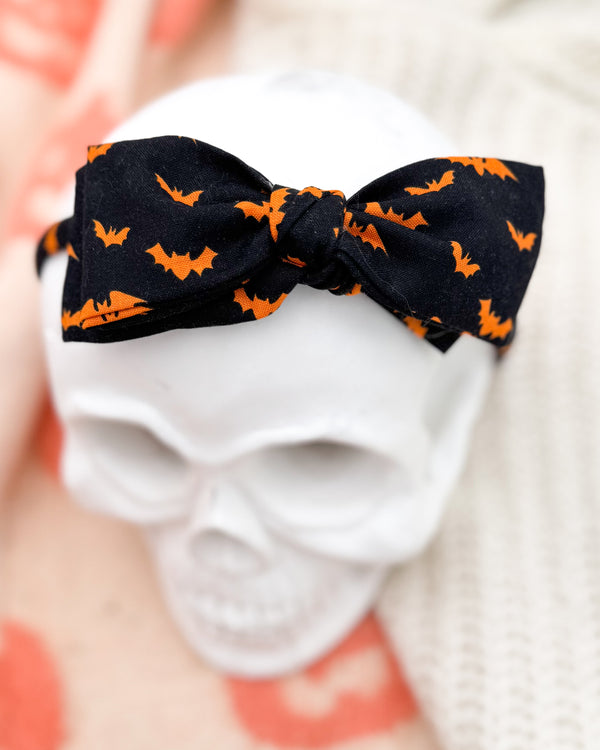 Bats on Black // Bow Headband
