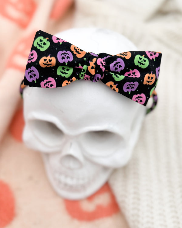 Neon Pumpkins // Bow Headband