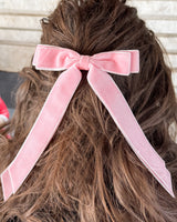 Cream Velvet Double Long-Tail Bow