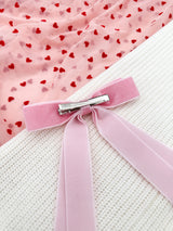 Pink Velvet Double Long-Tail Bow