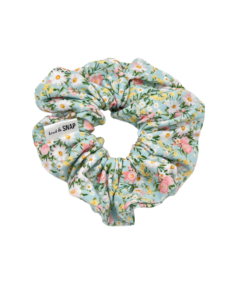 Mint Floral // Scrunchies