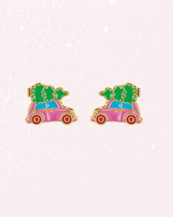 Car & Tree // Press Earrings
