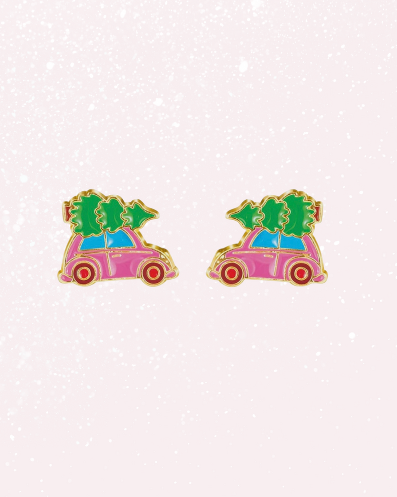 Car & Tree // Press Earrings