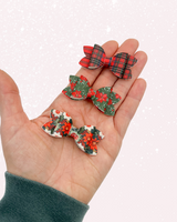 Christmas Floral & Plaid // Mini Bows