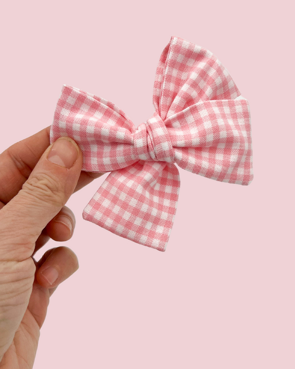 Pink Gingham // Hand-Tied