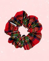 Christmas Plaid Flannel // Scrunchies