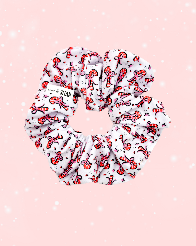 Candy Cane with Bow // Scrunchies