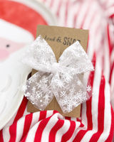 White Snowflake //  Tulle Bow