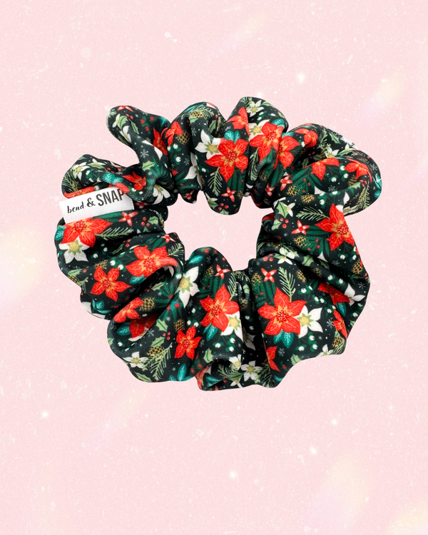 Poinsettia Floral // Scrunchies