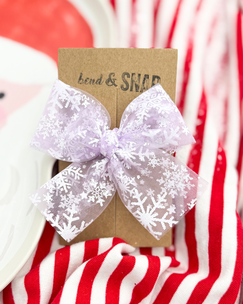 Purple Snowflake //  Tulle Bow