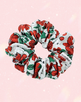 Ribbed Mint Floral // Scrunchies