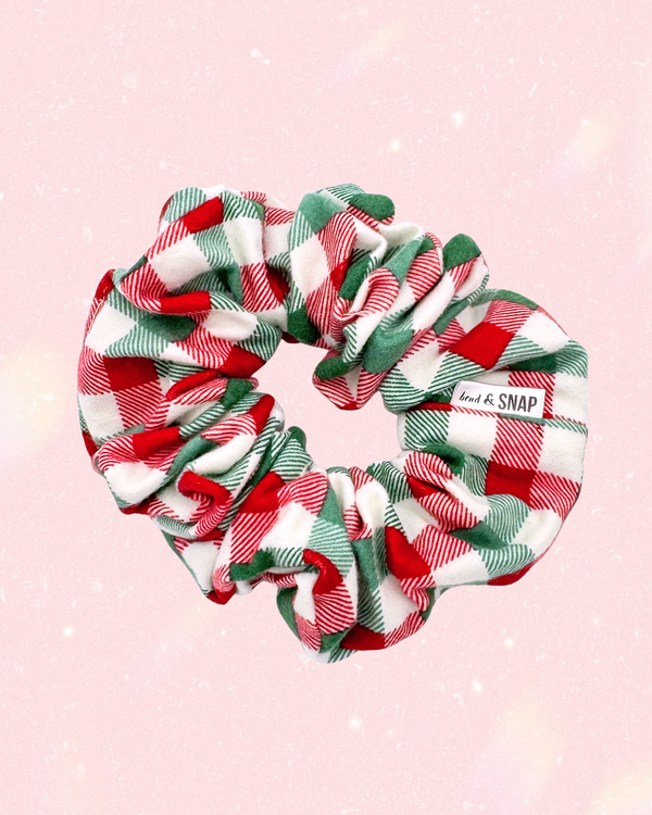 Flannel Christmas Gingham // Scrunchies