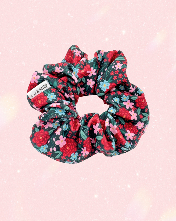 Christmas Floral // Scrunchies