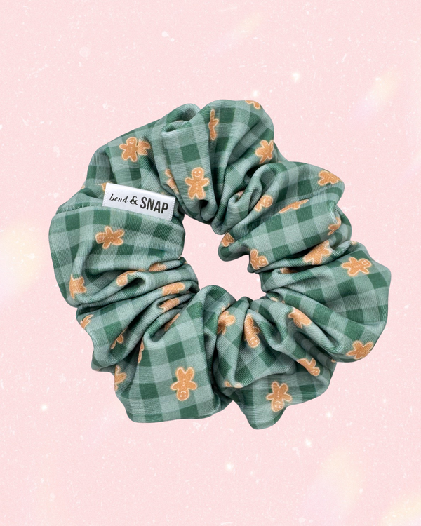 Gingerbread on Plaid // Scrunchies