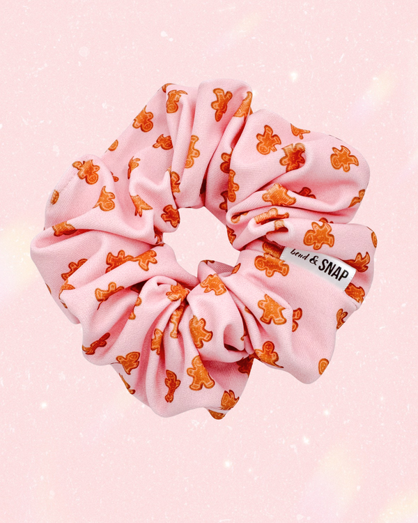 Gingerbread on Pink // Scrunchies
