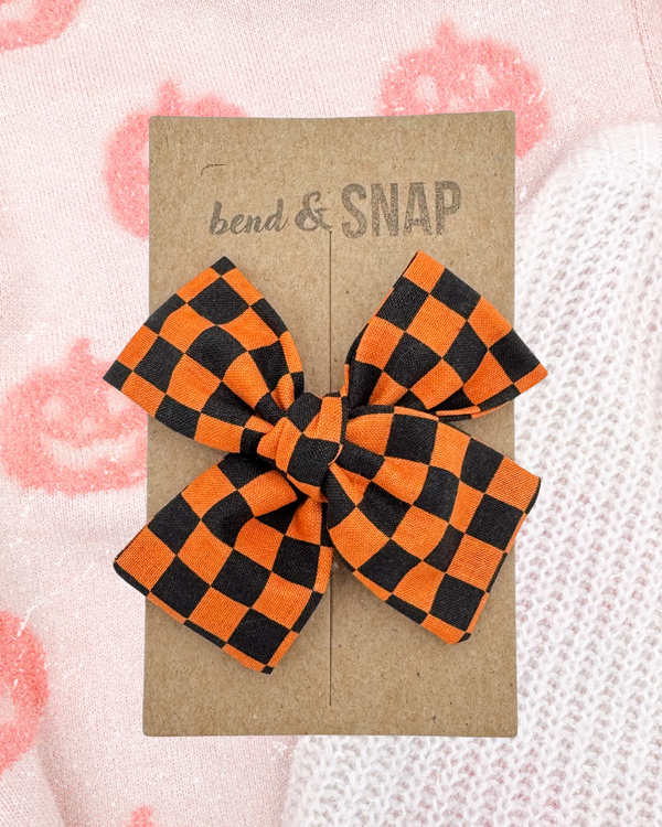 Halloween Plaid // Hand-Tied