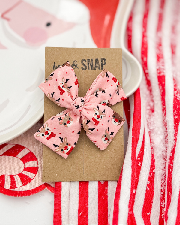 Deer on Pink // Hand-Tied