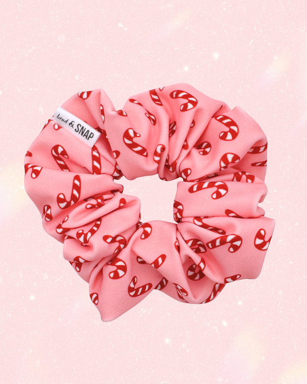 Candy Canes on Pink // Scrunchies