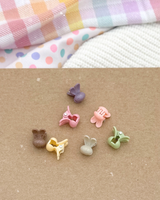 Muted Plastic Bunnies  // Mini Claw Clip