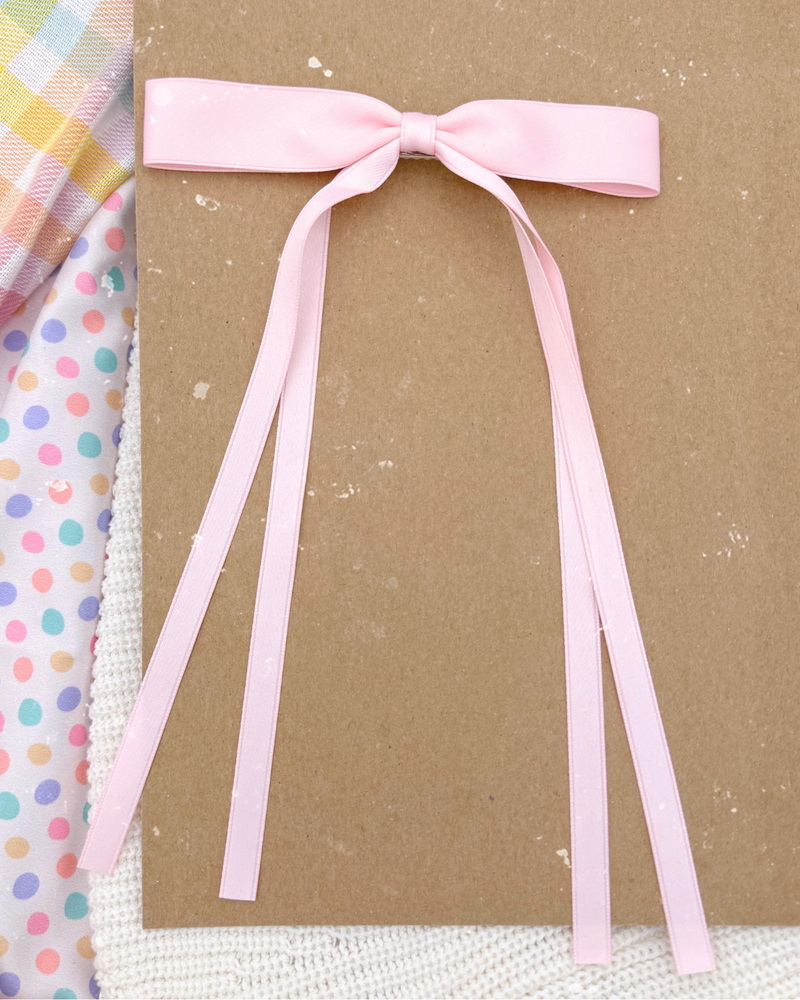 Pink Satin // Long-Tail Bow