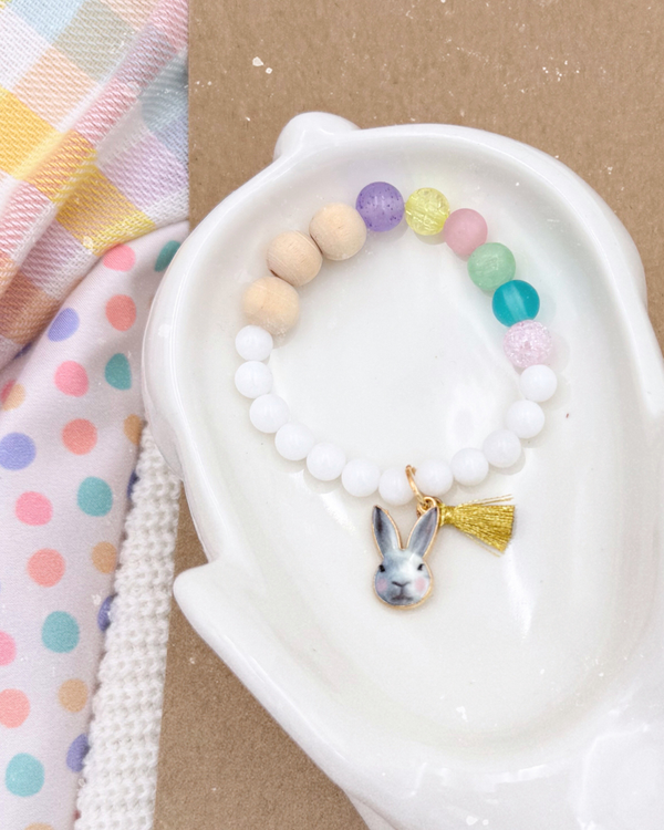 White Bunny Wooden // Bracelet