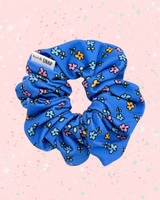 Ditsy Daisies on Bright Blue // Scrunchies