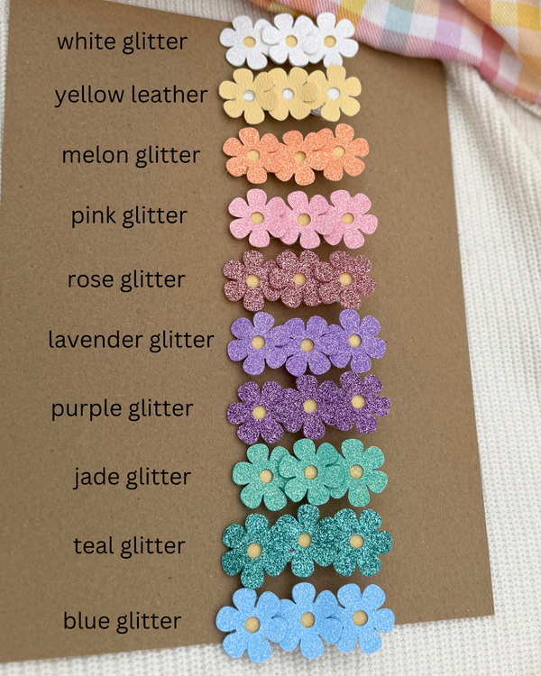 Glitter Trio Flowers // Specialty Clip