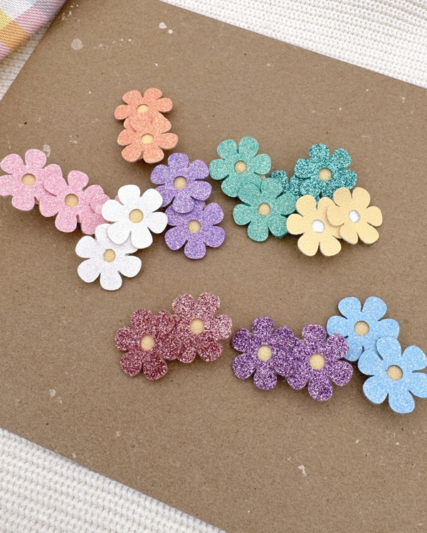 Glitter Duo Flowers // Specialty Clip