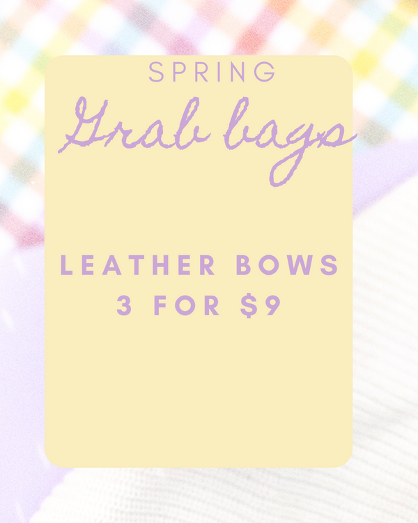 Leather Bows Grab Bags