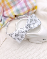 Greyscale Bunnies // Bow Headband