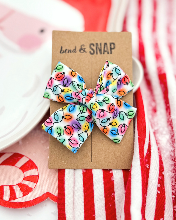 Lights on White / Hand-Tied