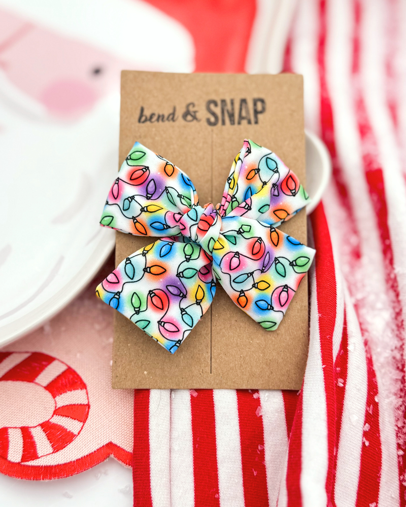 Lights on White / Hand-Tied