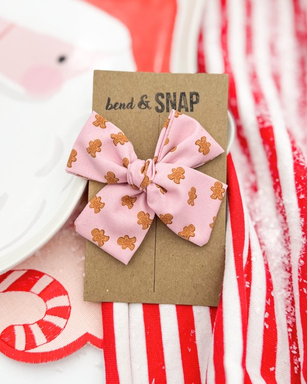 Gingerbreads on Pink // Hand-Tied