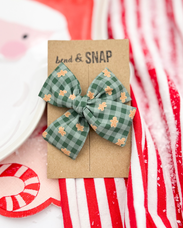 Gingerbreads on Plaid // Hand-Tied