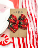 Metallic Star Plaid // Hand-Tied