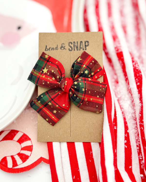 Metallic Star Plaid // Hand-Tied