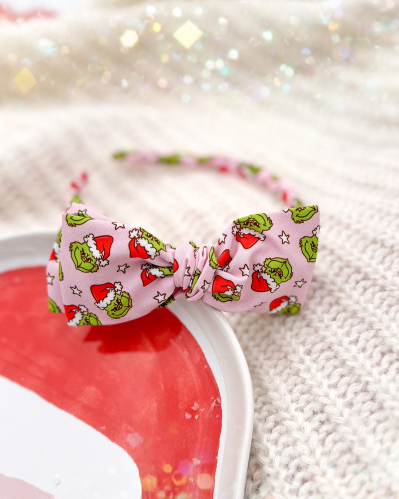 Mean on Pink // Bow Headband