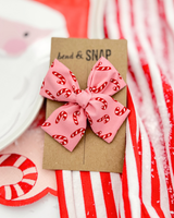 Candy Canes on Pink // Hand-Tied