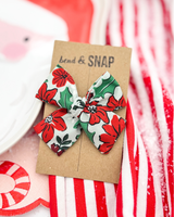 Christmas Floral on Mint // Hand-Tied